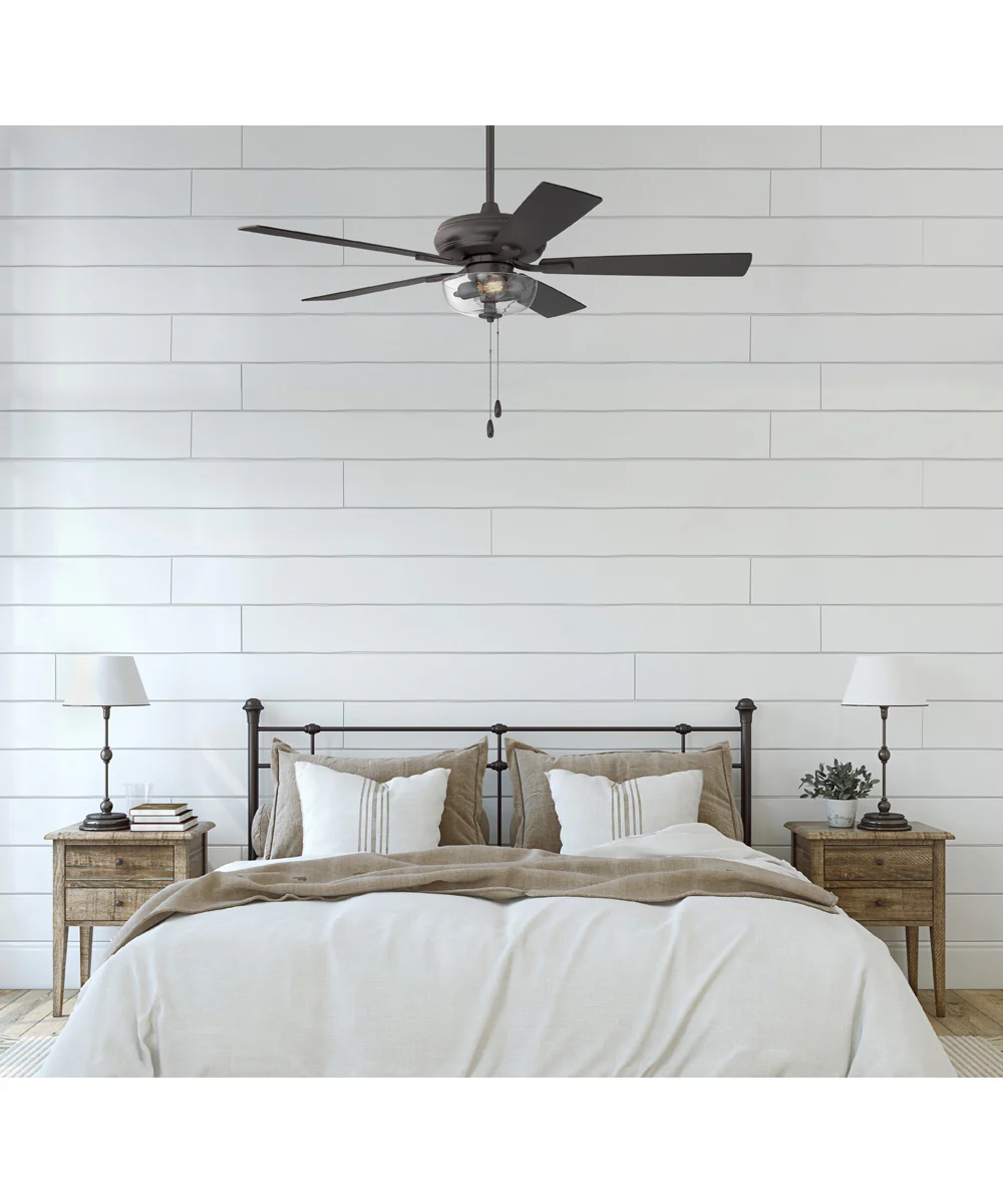 EOS 2 Light Clear Bowl 52" Ceiling Fan 2-Light Fan Classic Bronze - Image 2