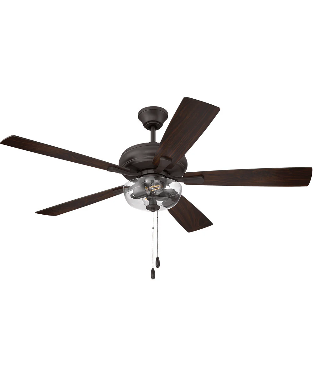 EOS 2 Light Clear Bowl 52" Ceiling Fan 2-Light Fan Classic Bronze - Image 7