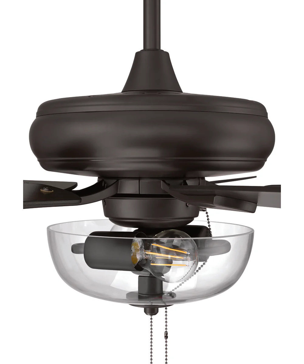 EOS 2 Light Clear Bowl 52" Ceiling Fan 2-Light Fan Classic Bronze - Image 8