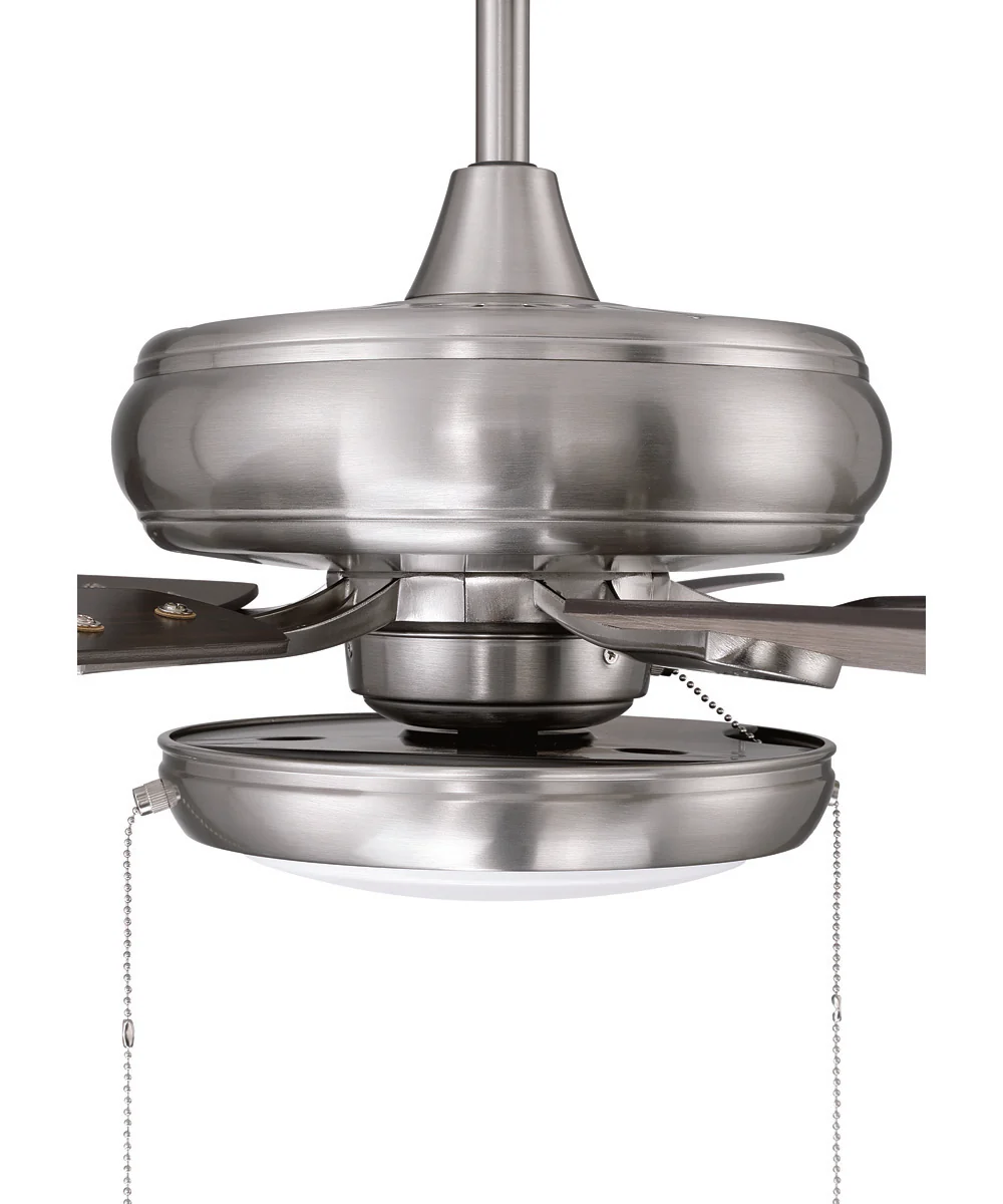 EOS Low Profile 1 bulb Frosted White 52" Ceiling Fan 1-Light Fan Brushed Polished Nickel - Image 6