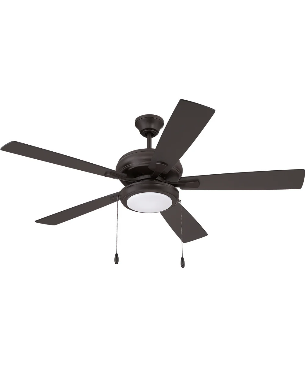EOS Low Profile 1 bulb Frosted White 52" Ceiling Fan 1-Light Fan Classic Bronze - Image 10