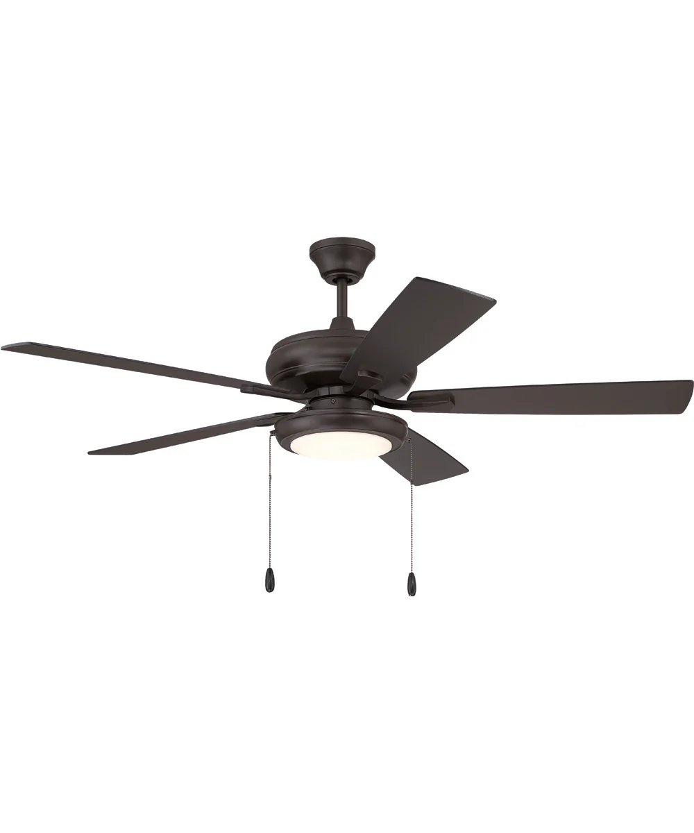 EOS Low Profile 1 bulb Frosted White 52" Ceiling Fan 1-Light Fan Classic Bronze - Image 3