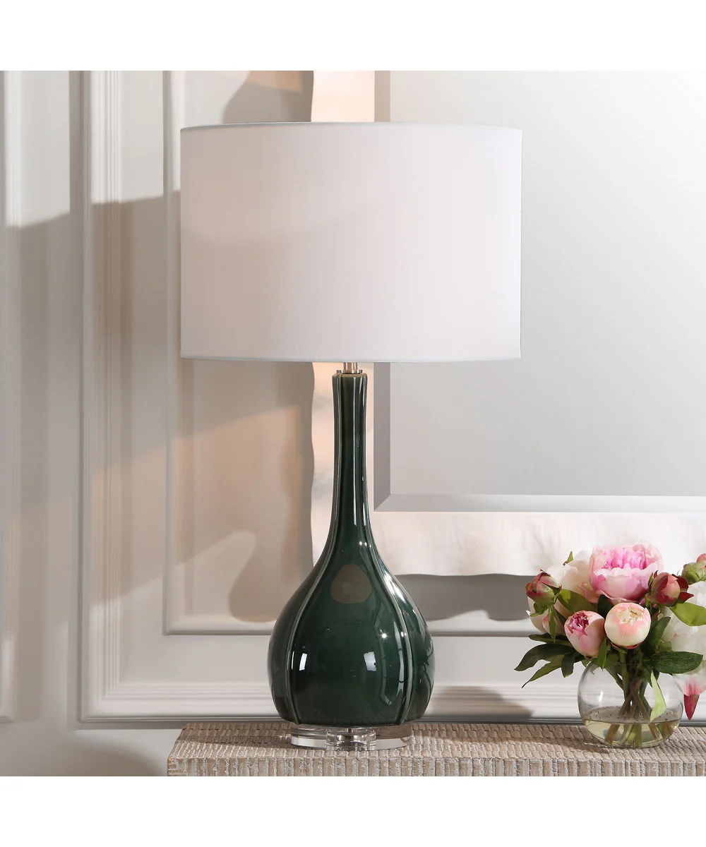 Essex Green Glass Table Lamp - Image 2