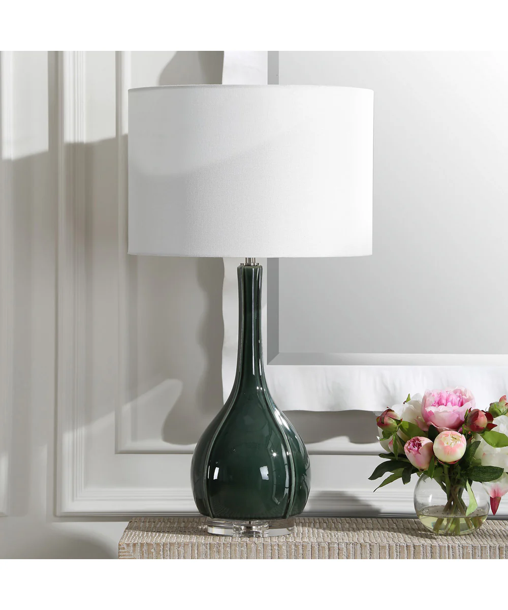 Essex Green Glass Table Lamp - Image 3