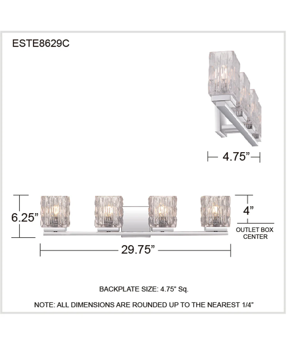 Estelle 4-light Bath Light Polished Chrome - Image 4