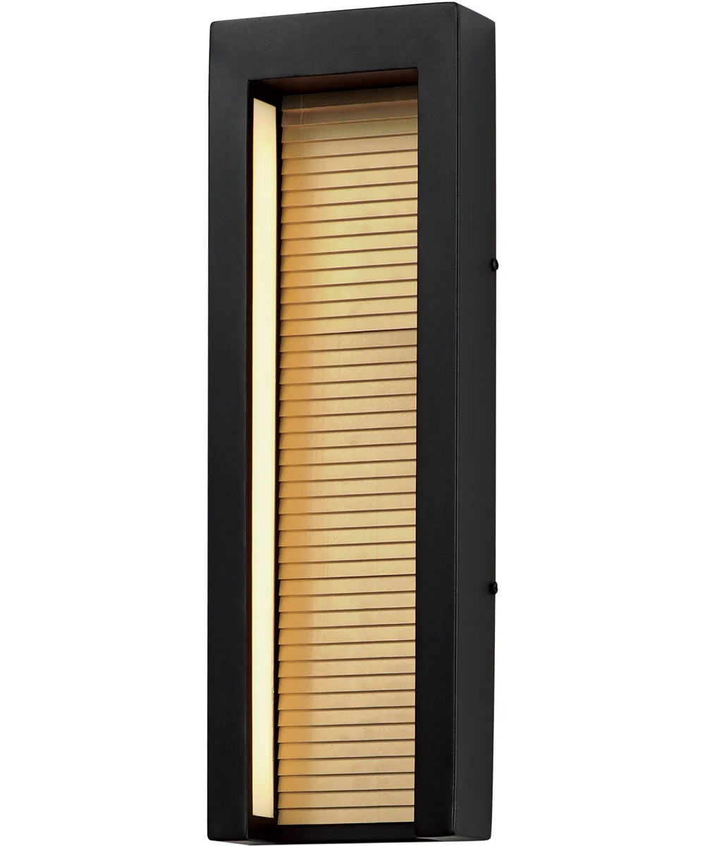 Alcove Large LED Outdoor Wall Sconce Black / Gold