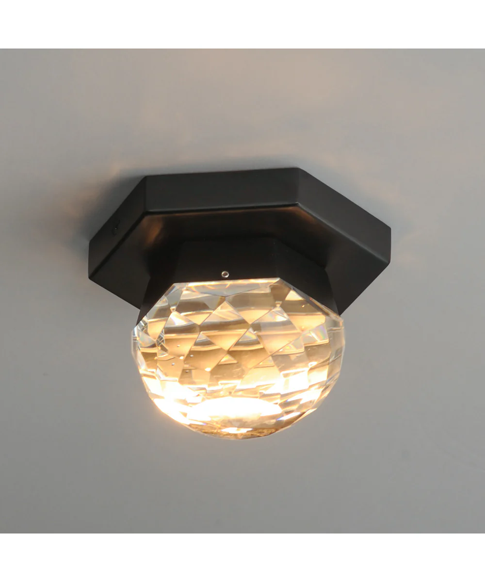 Allumettes 1-Light LED Flush Mount Black - Image 4