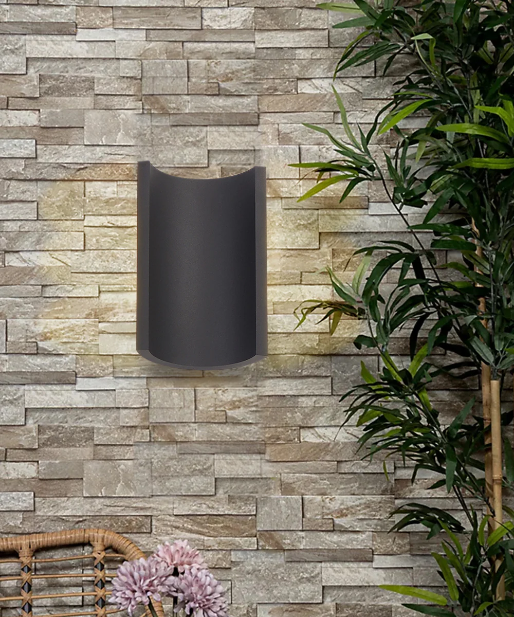 Alumilux Diverge 5"H 2-Light LED Outdoor Wall Sconce Light Fixture Bronze Finish by ET2 - Image 2