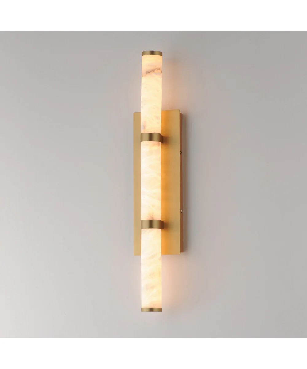 Aragon 26 inch Bath Vanity White Alabaster / Gold - Image 5