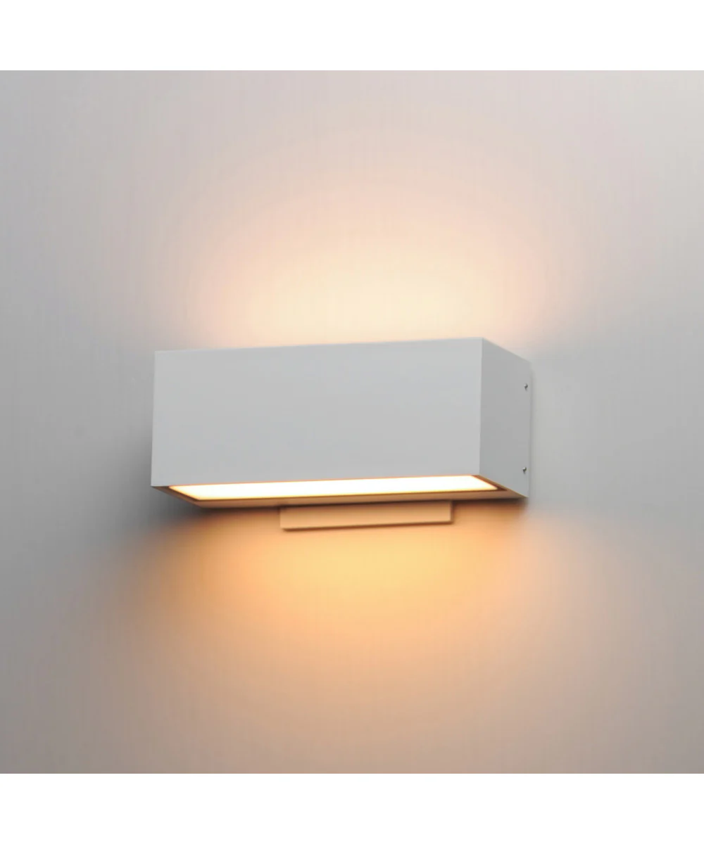 Blok 9 inch LED Outdoor Wall Sconce White - Image 6