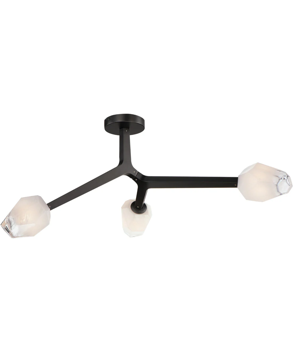 Blossom 3-Light LED Flush Mount Black