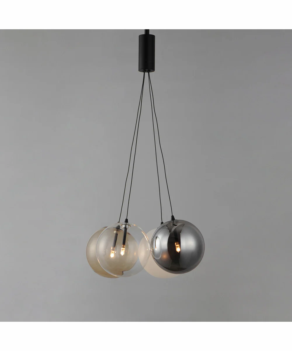 Burst 4-Light LED Pendant - Mixed Black - Image 2