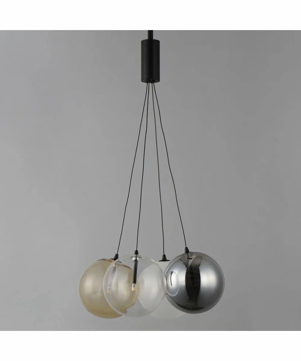Burst 4-Light LED Pendant - Mixed Black - Image 3