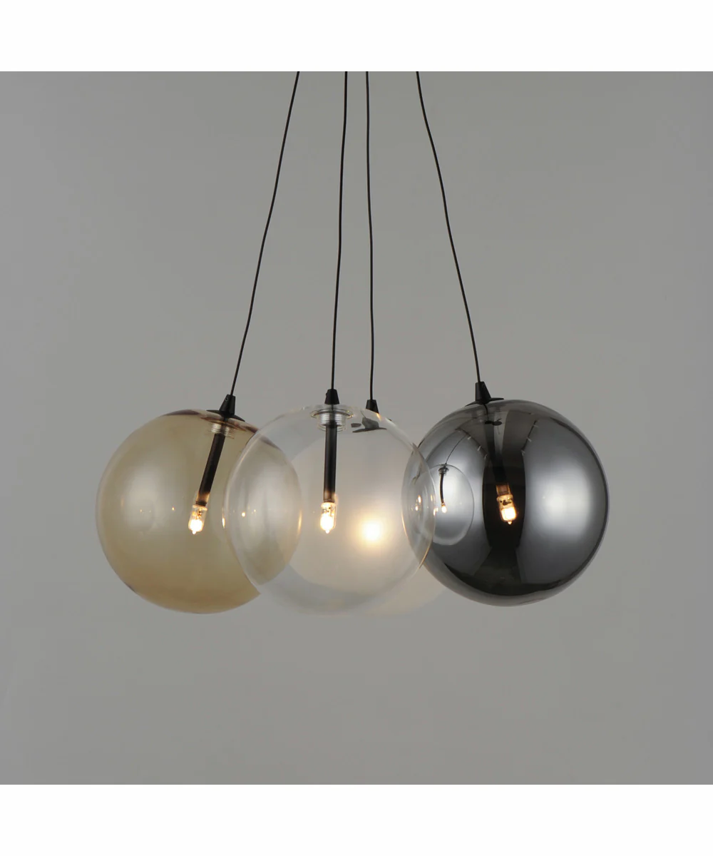 Burst 4-Light LED Pendant - Mixed Black - Image 4