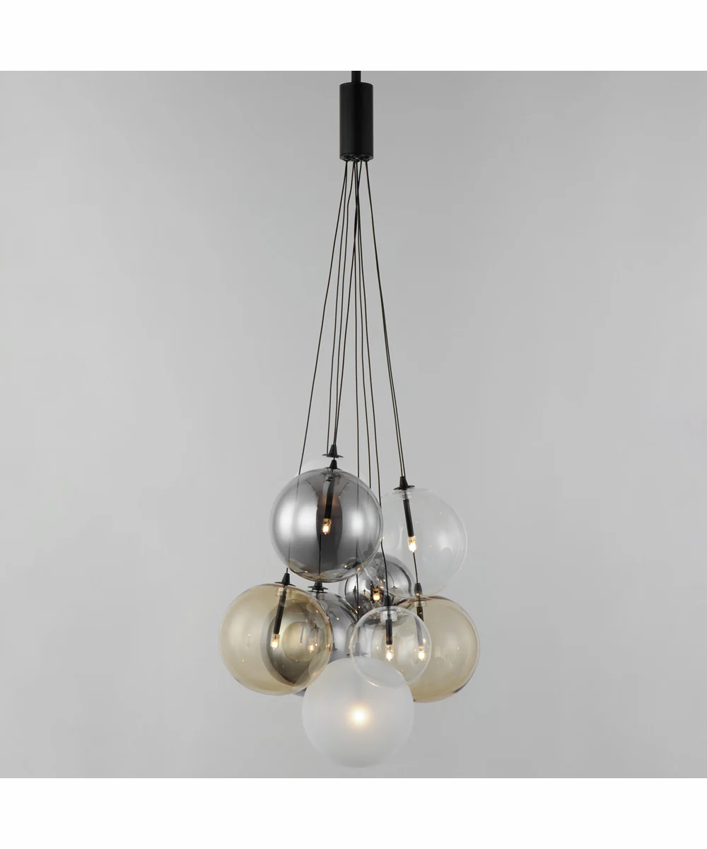 Burst 9-Light LED Pendant - Mixed Black - Image 2