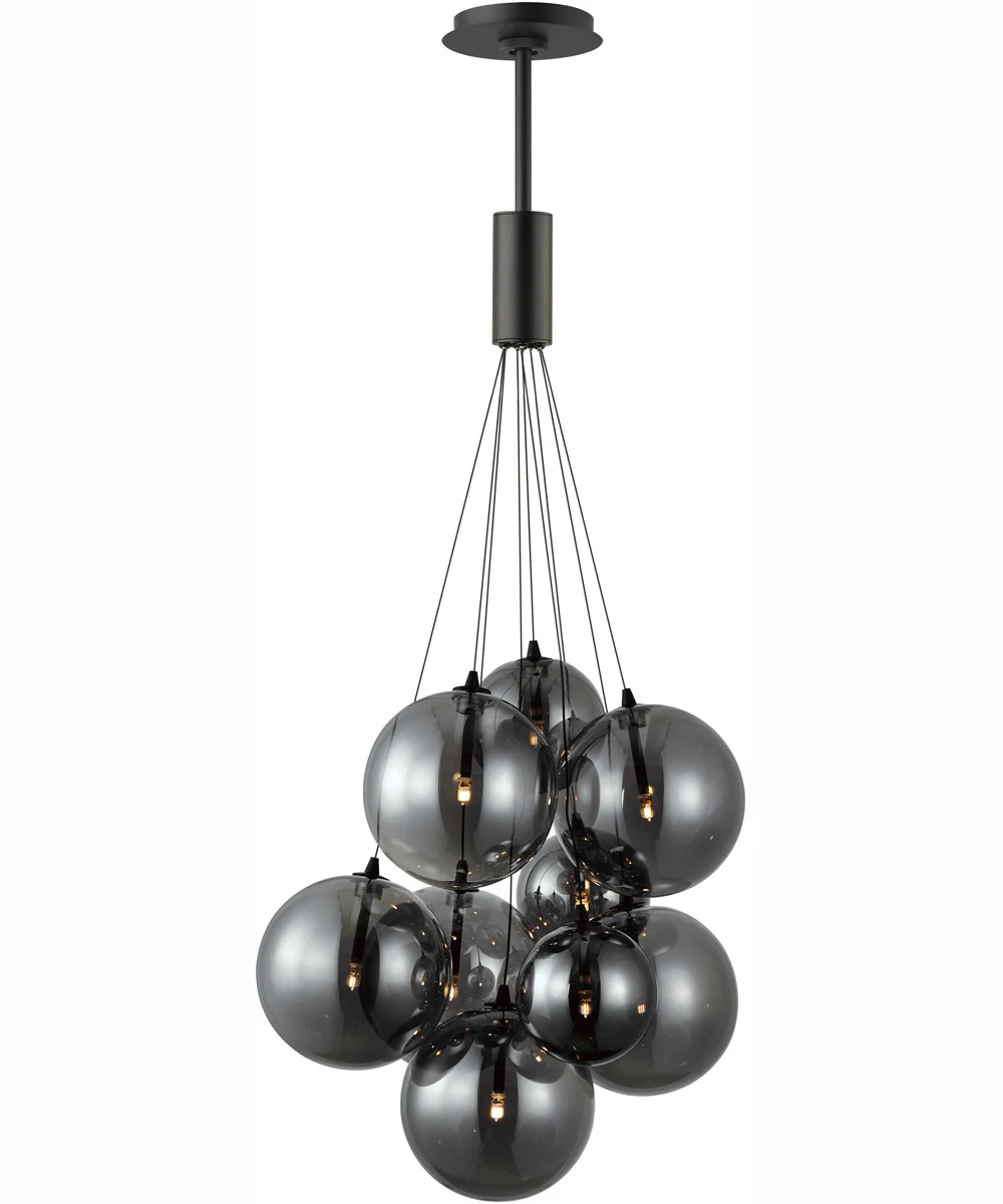 Burst 9-Light LED Pendant - Smoke Black