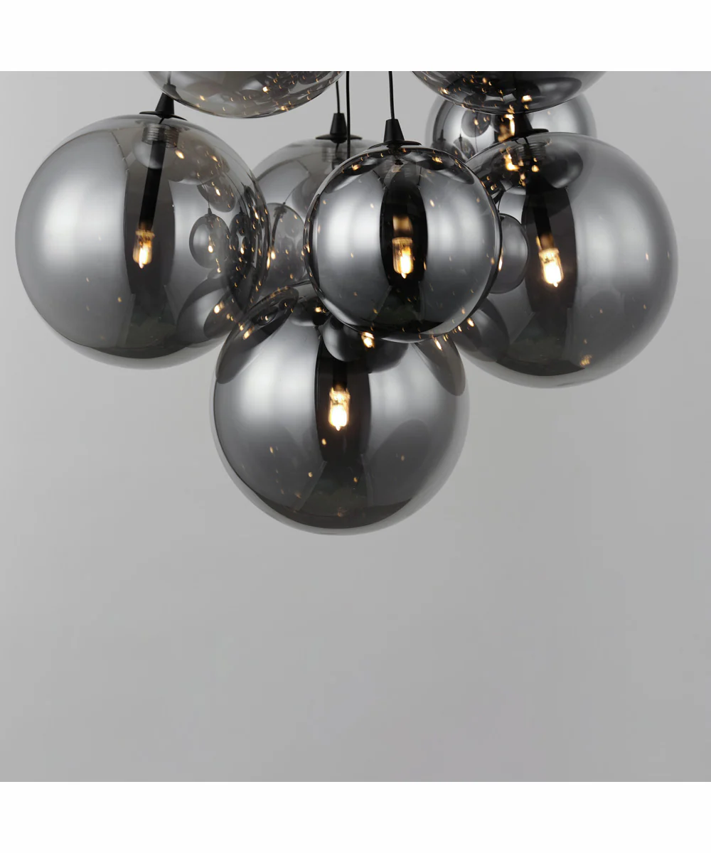 Burst 9-Light LED Pendant - Smoke Black - Image 3