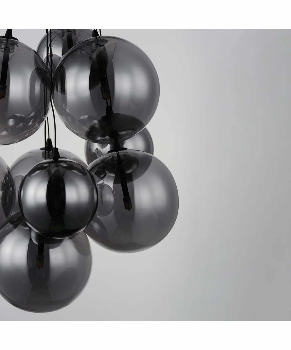 Burst 9-Light LED Pendant - Smoke Black - Image 4