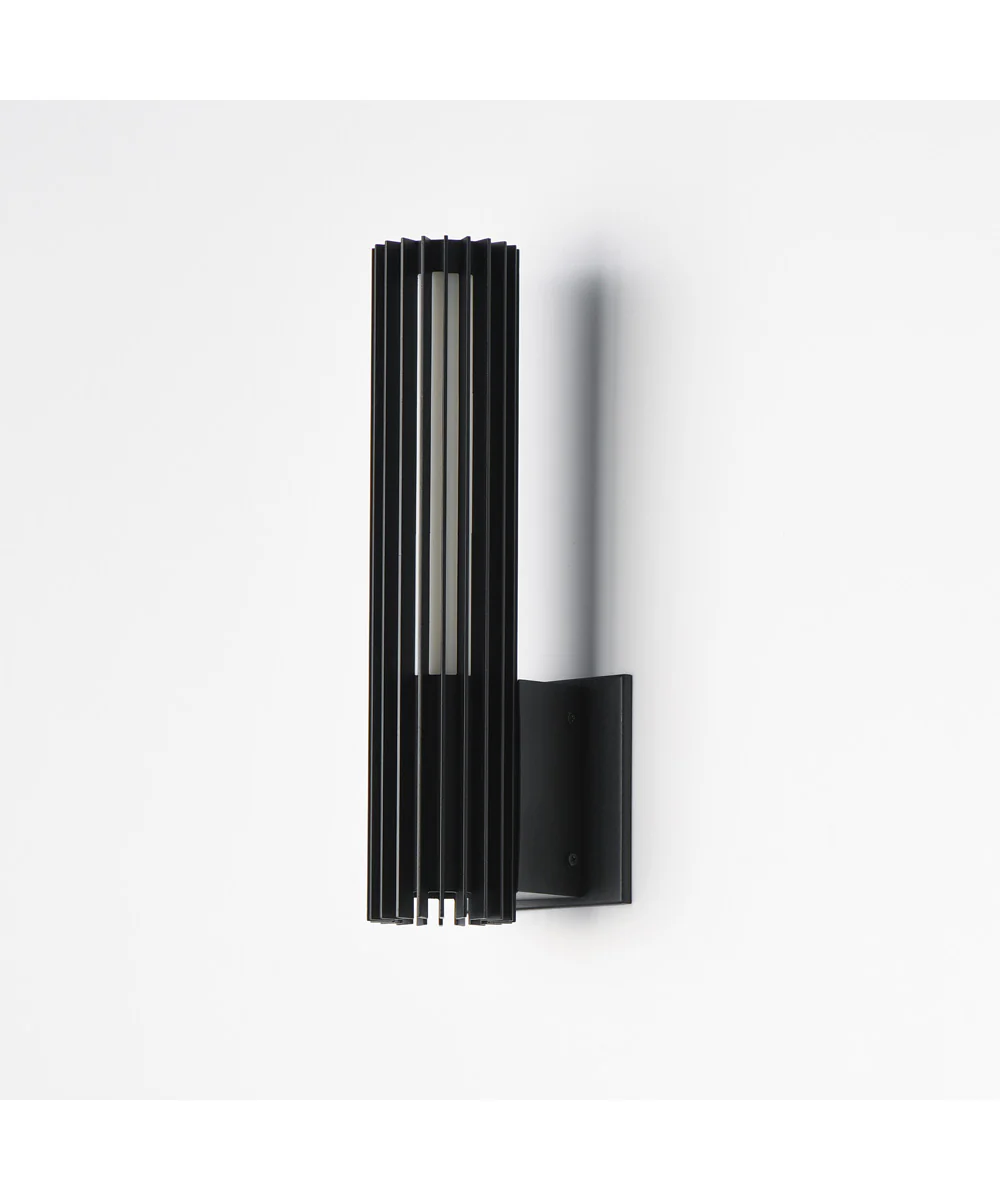 Citadel 14 inch LED Outdoor wall sconce Black - Image 4