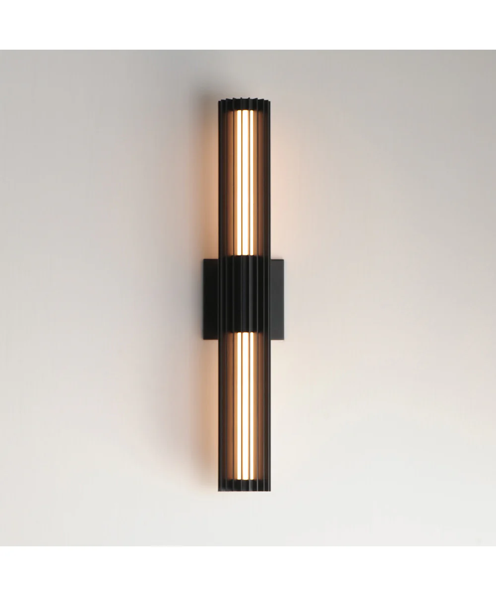 Citadel 24 inch LED Outdoor wall sconce Black - Image 3