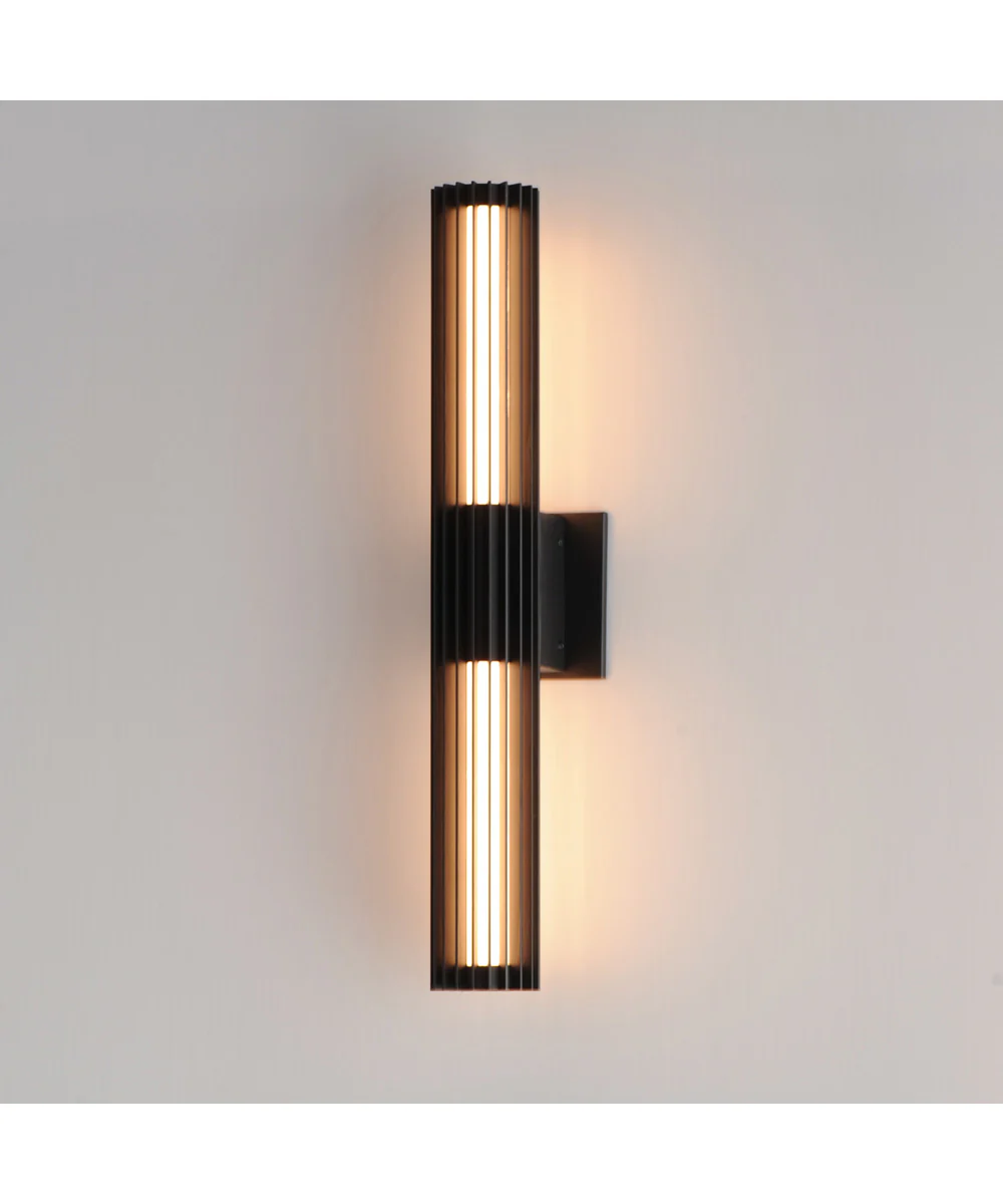 Citadel 24 inch LED Outdoor wall sconce Black - Image 4