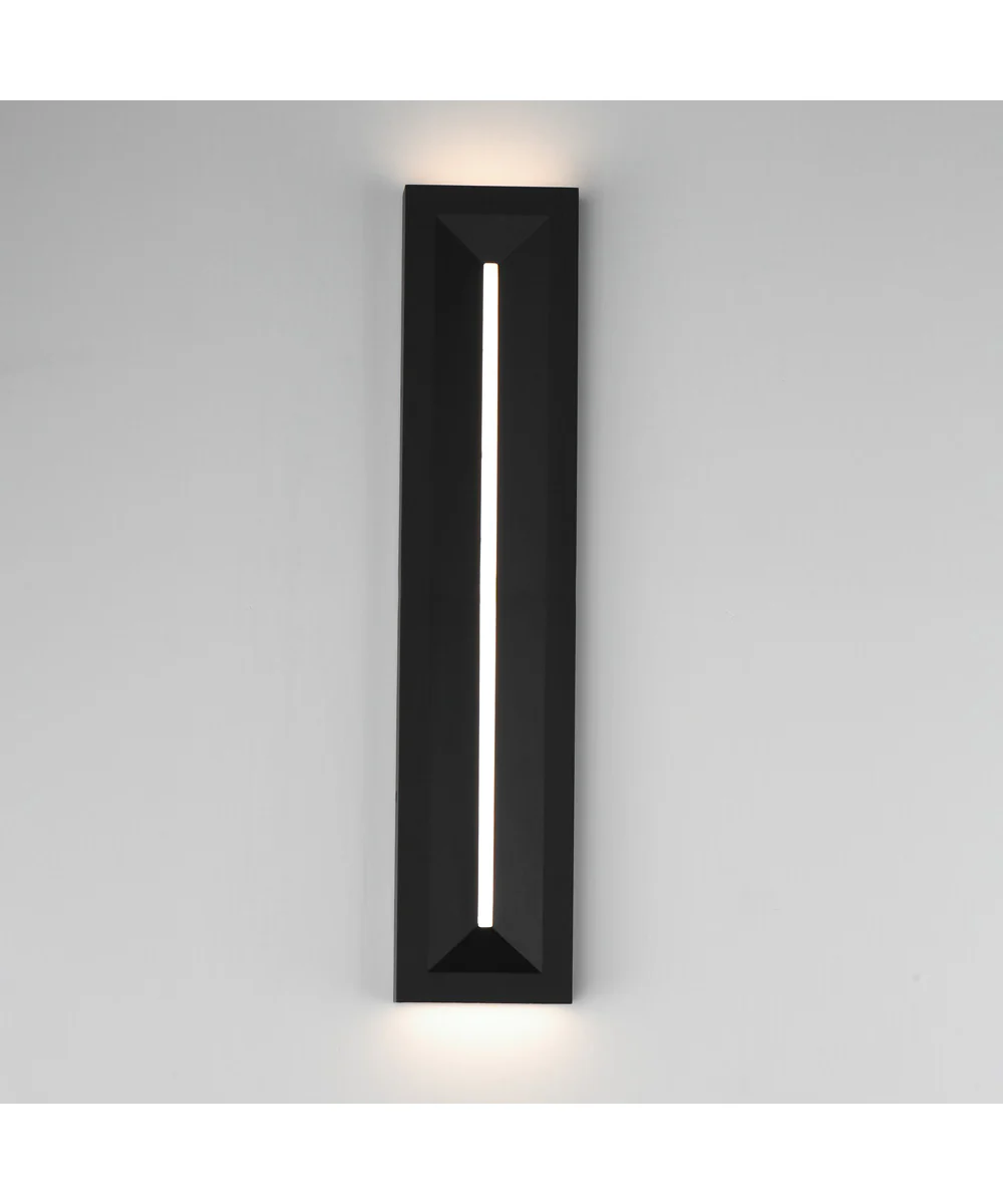 Fosso 24 inch LED Outdoor Wall Sconce - 5cct Black - Image 4