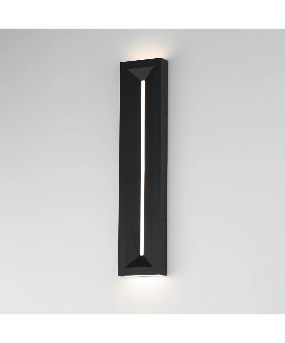 Fosso 24 inch LED Outdoor Wall Sconce - 5cct Black - Image 6