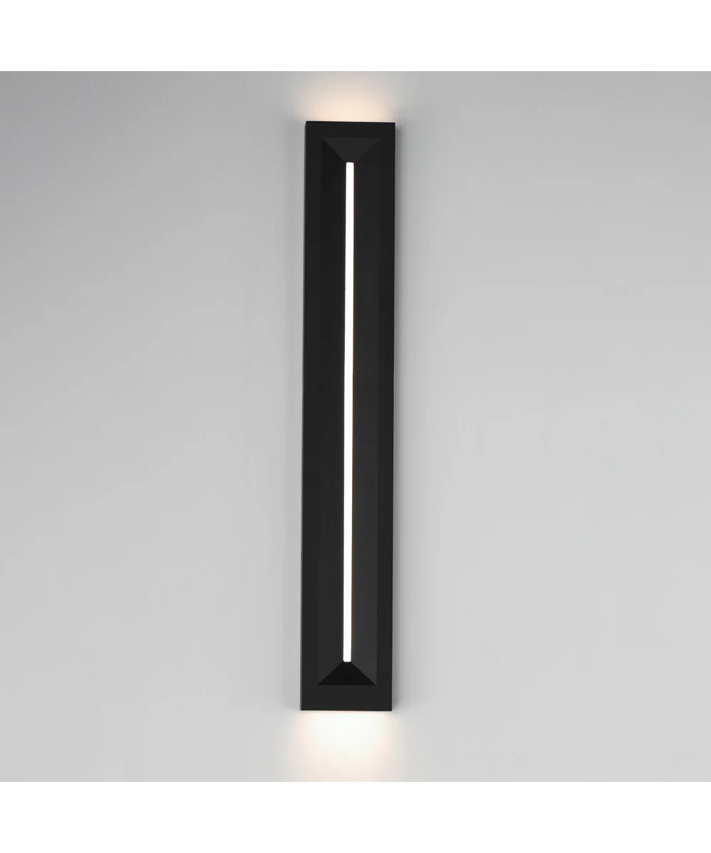 Fosso 35 inch LED Outdoor Wall Sconce - 5cct Black - Image 3