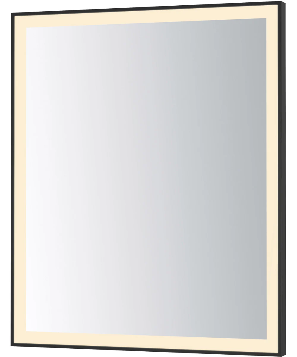 Framed 30x36 LED Mirror - 3CCT Black