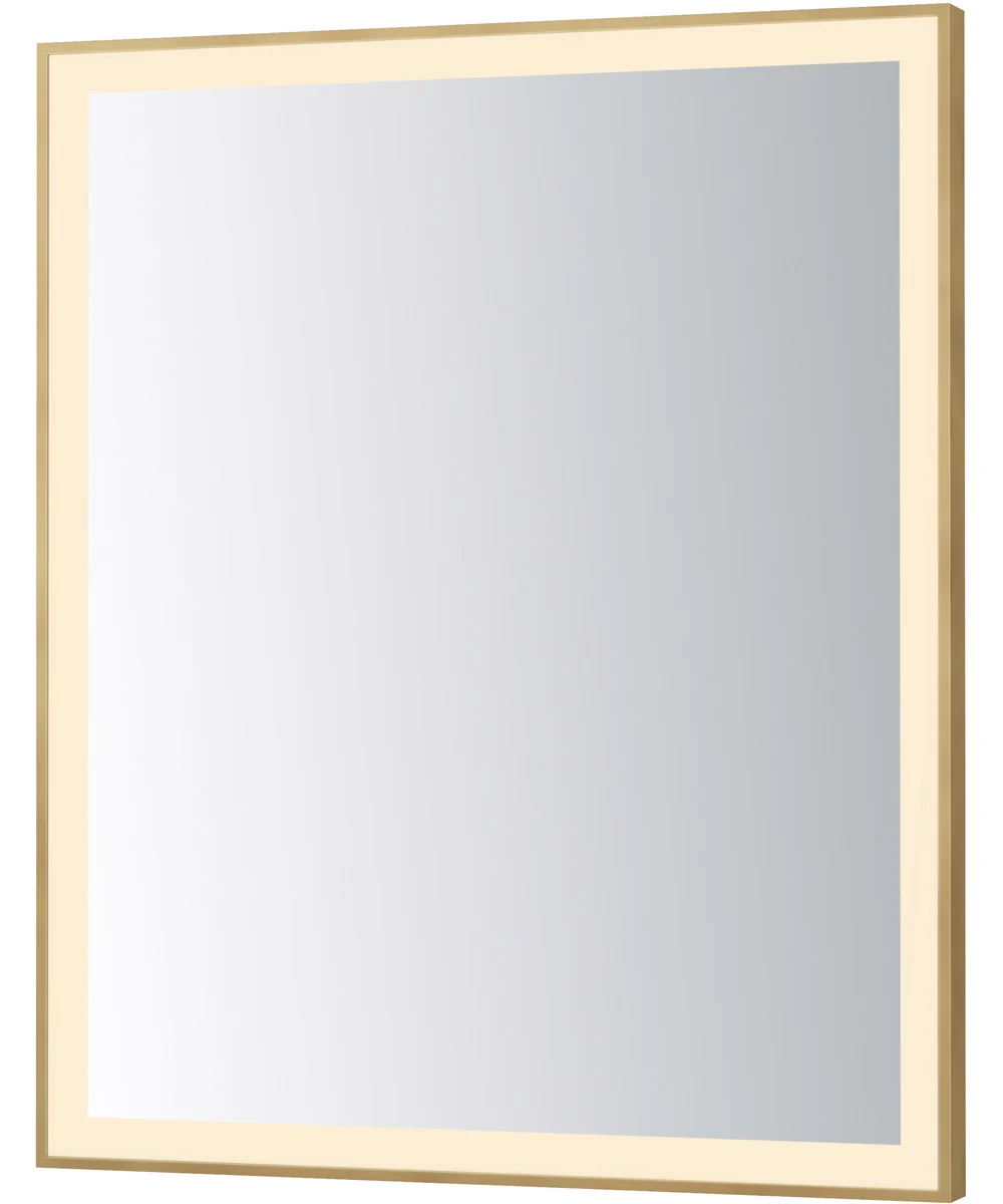 Framed 30x36 LED Mirror - 3CCT Gold