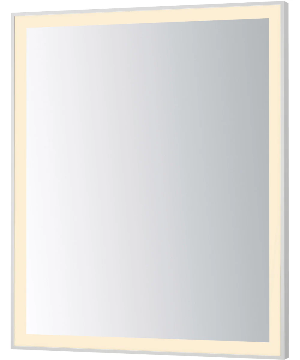 Framed 30x36 LED Mirror - 3CCT Satin Nickel