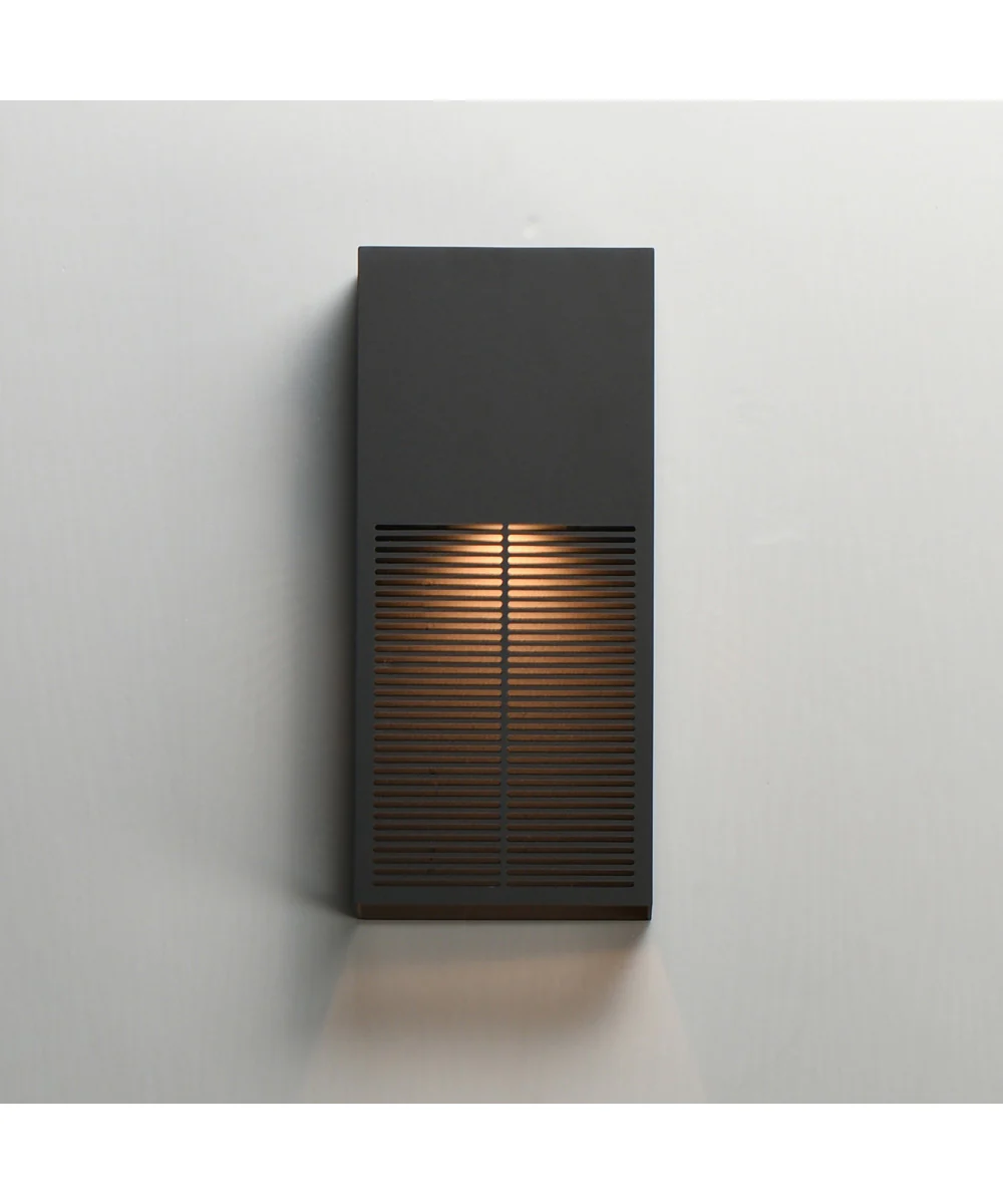 Grate 14 inch LED Outdoor Wall Sconce Architectural Bronze - Image 3
