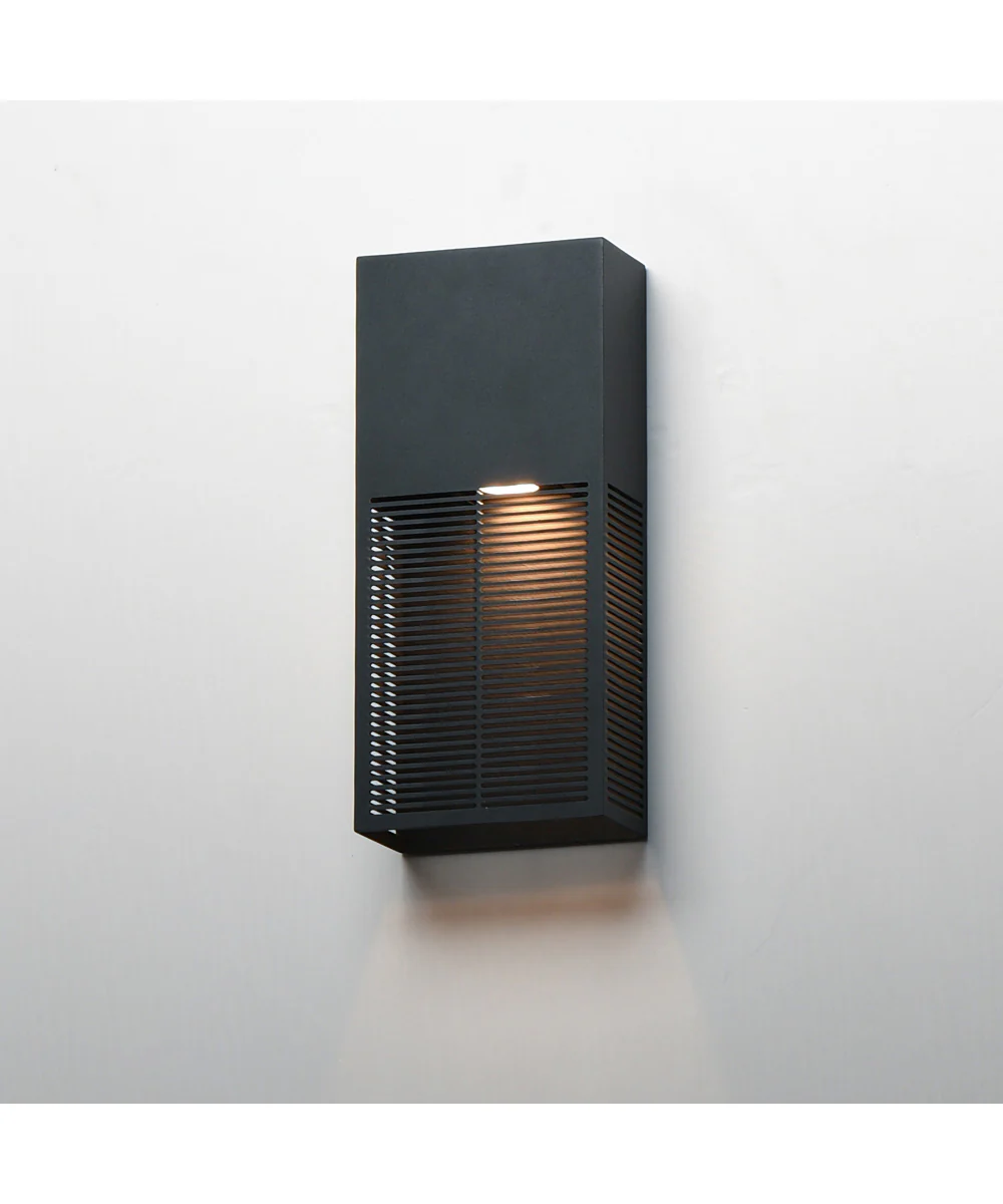 Grate 14 inch LED Outdoor Wall Sconce Black - Image 5