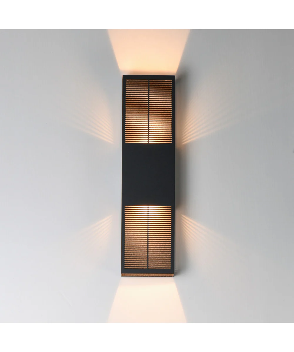Grate 24 inch LED Outdoor Wall Sconce Black - Image 3
