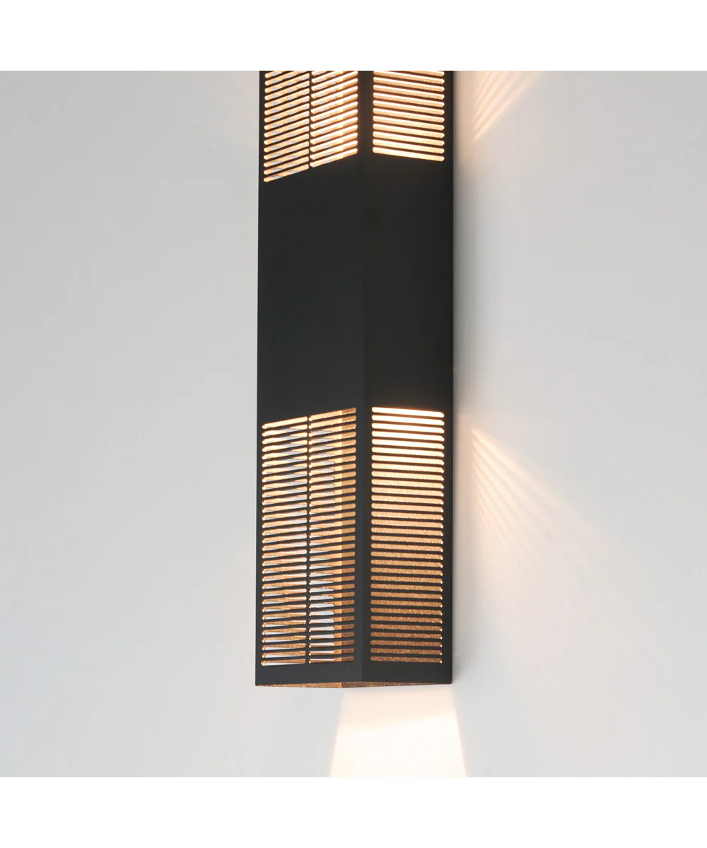 Grate 24 inch LED Outdoor Wall Sconce Black - Image 6