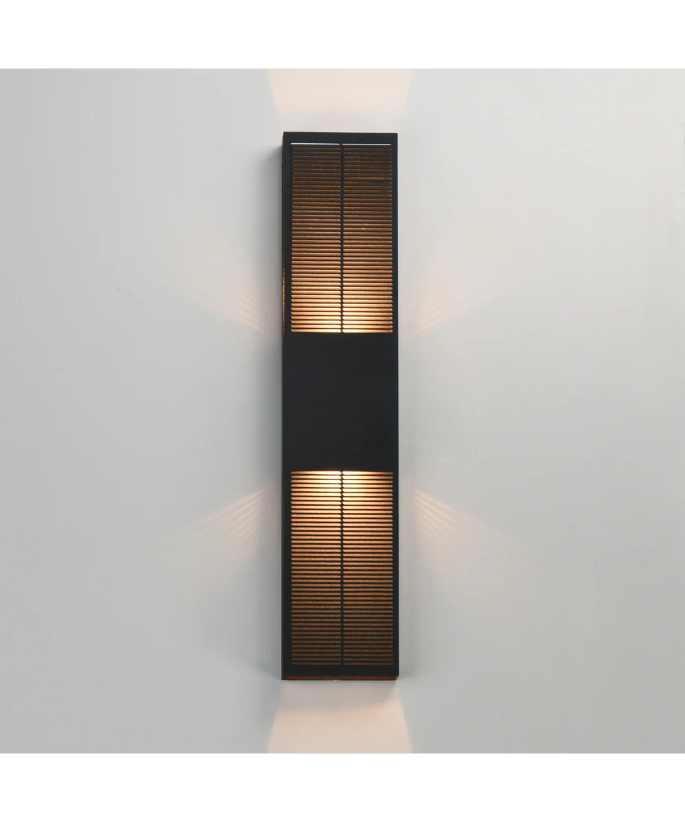 Grate 30 inch LED Outdoor Wall Sconce Black - Image 3
