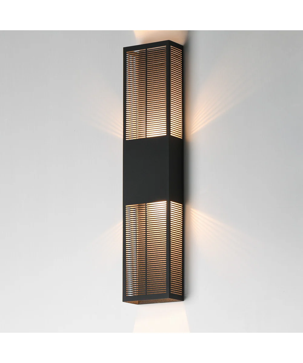 Grate 30 inch LED Outdoor Wall Sconce Black - Image 4