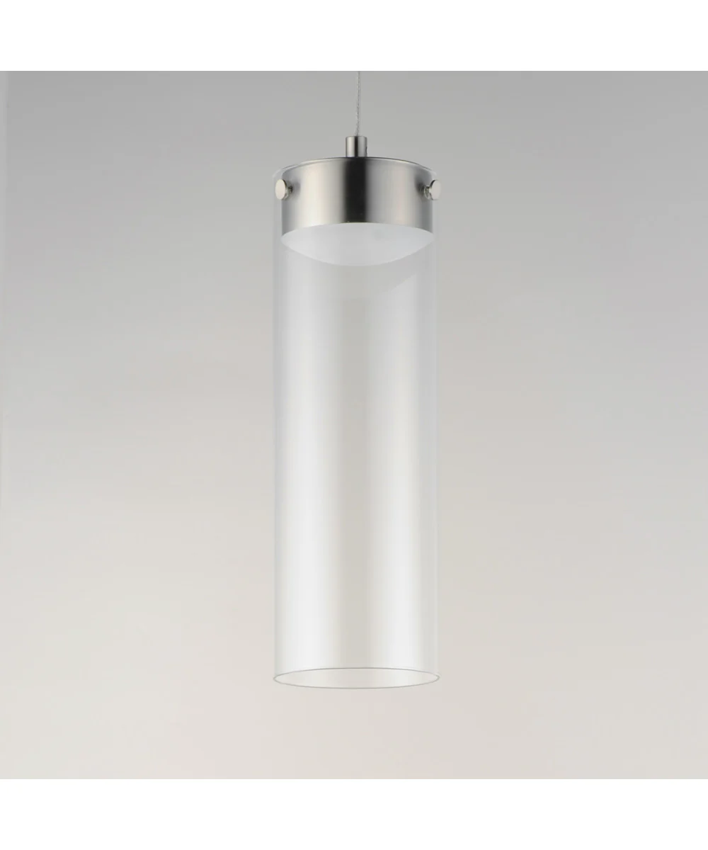 Highball Clear LED Pendant Satin Nickel - Image 2