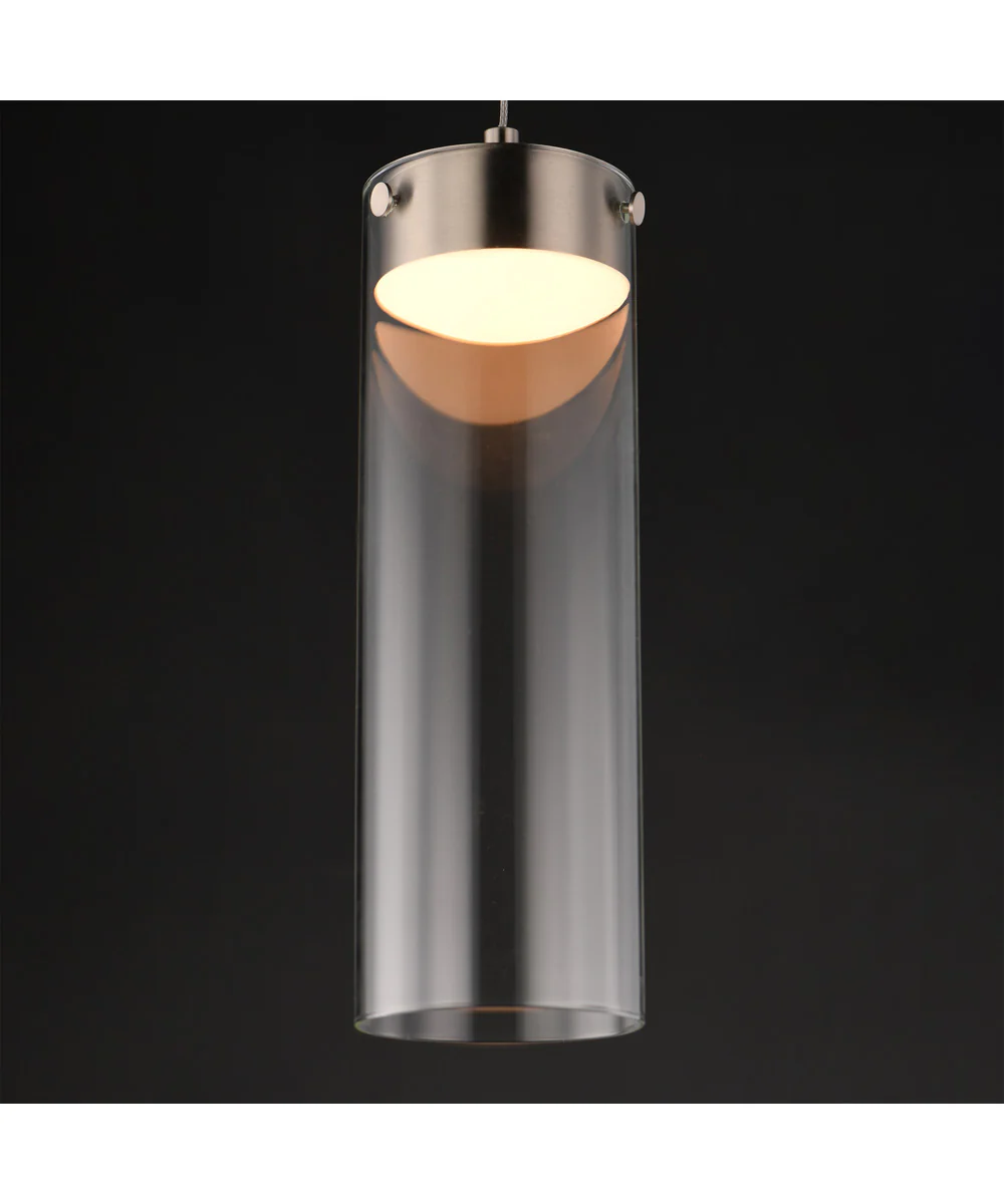 Highball Clear LED Pendant Satin Nickel - Image 4