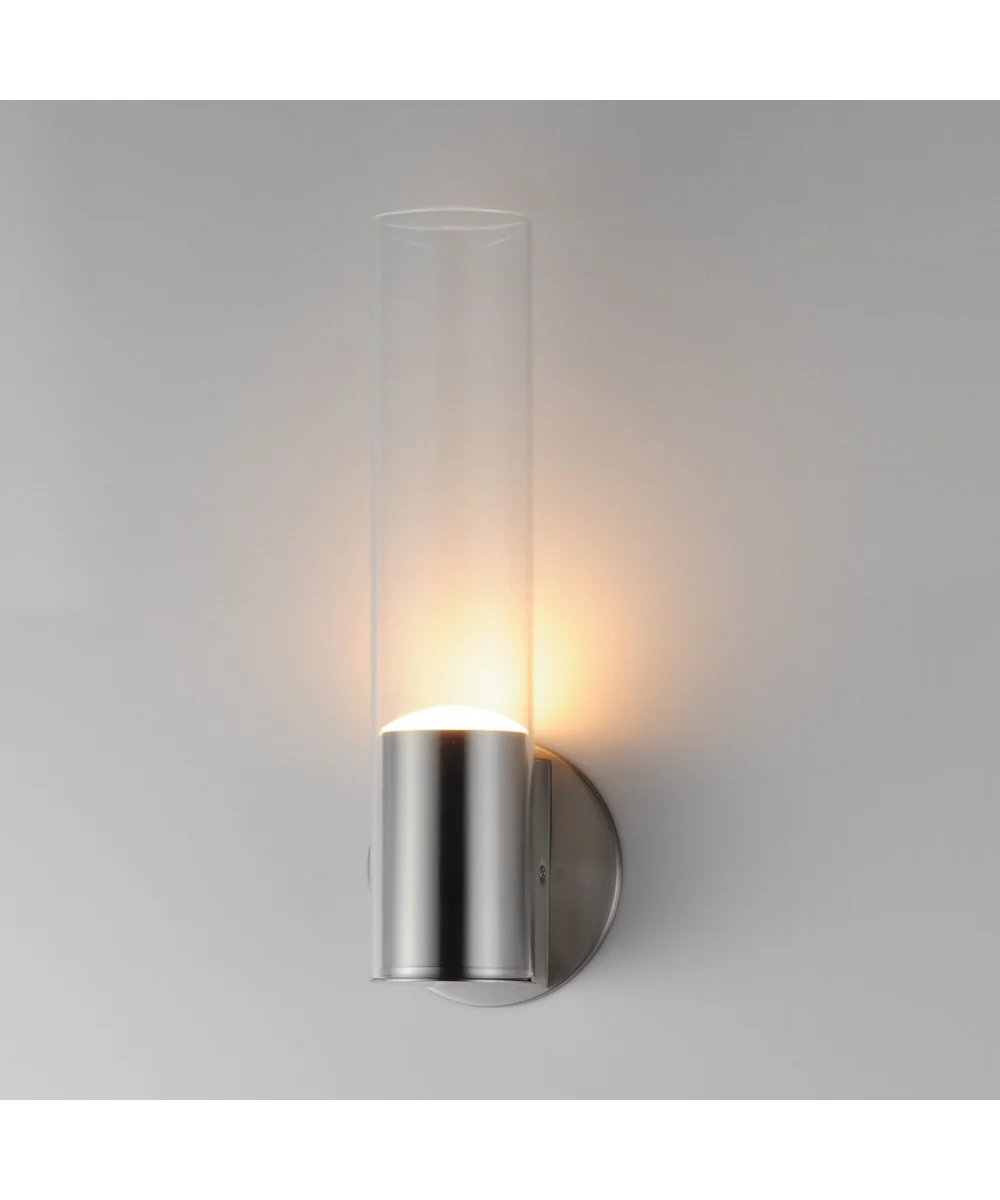 Highball Clear LED Wall Sconce Satin Nickel - Image 6