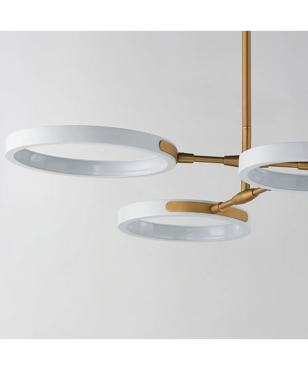 Hoopla 4-Light LED Pendant White/Gold - Image 2