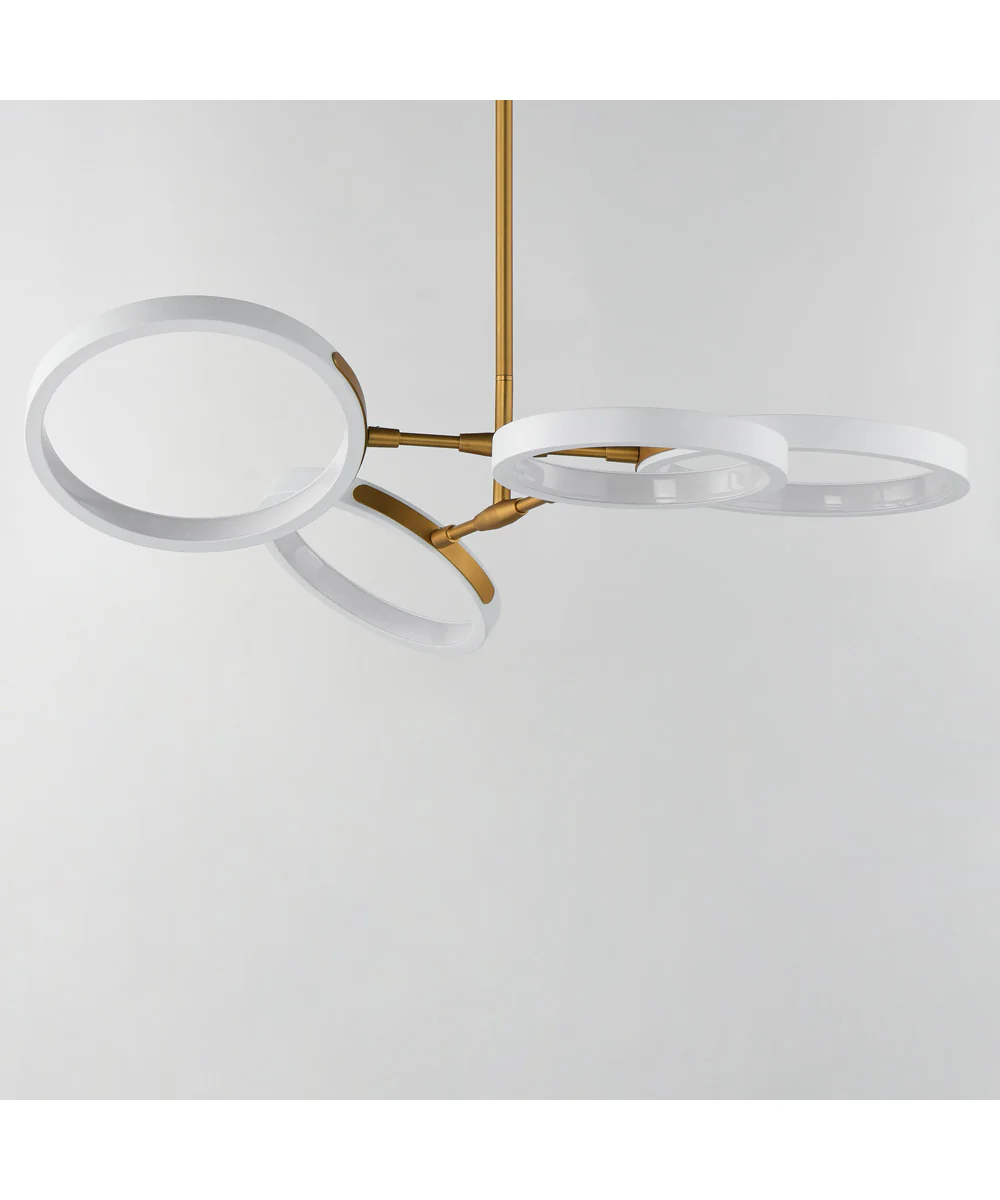 Hoopla 4-Light LED Pendant White/Gold - Image 3