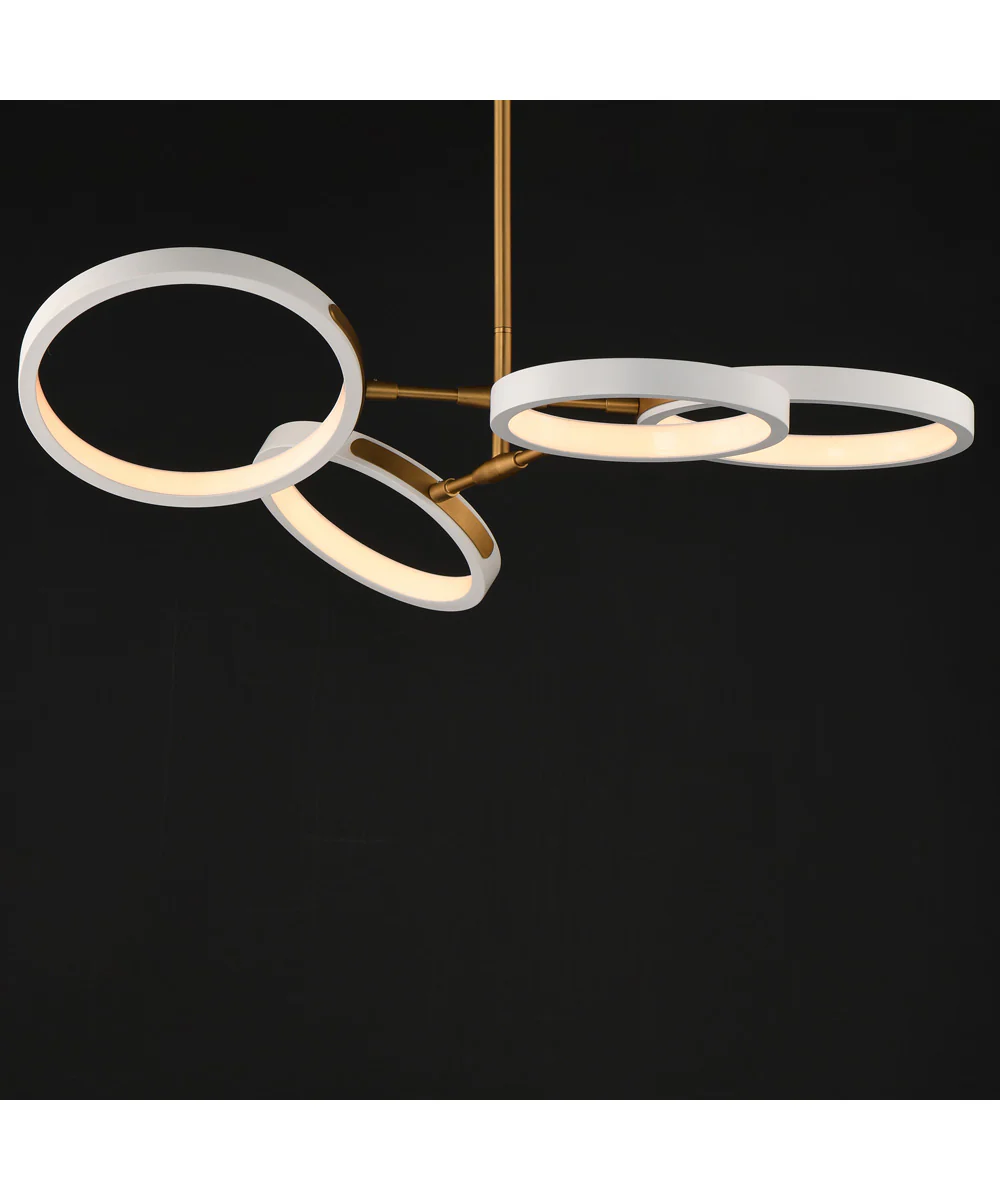 Hoopla 4-Light LED Pendant White/Gold - Image 4