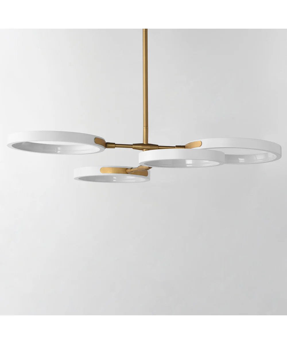 Hoopla 4-Light LED Pendant White/Gold - Image 5