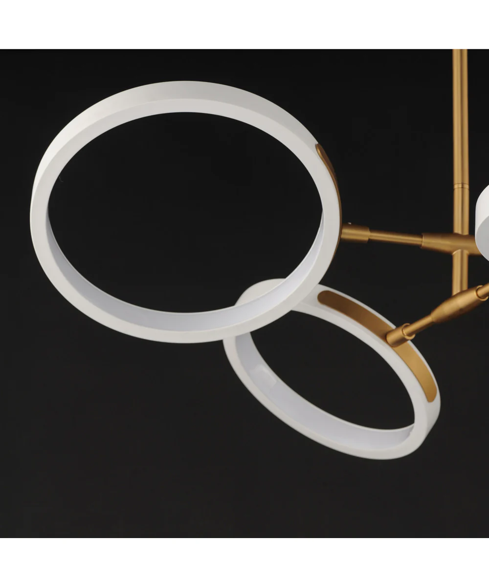 Hoopla 4-Light LED Pendant White/Gold - Image 6