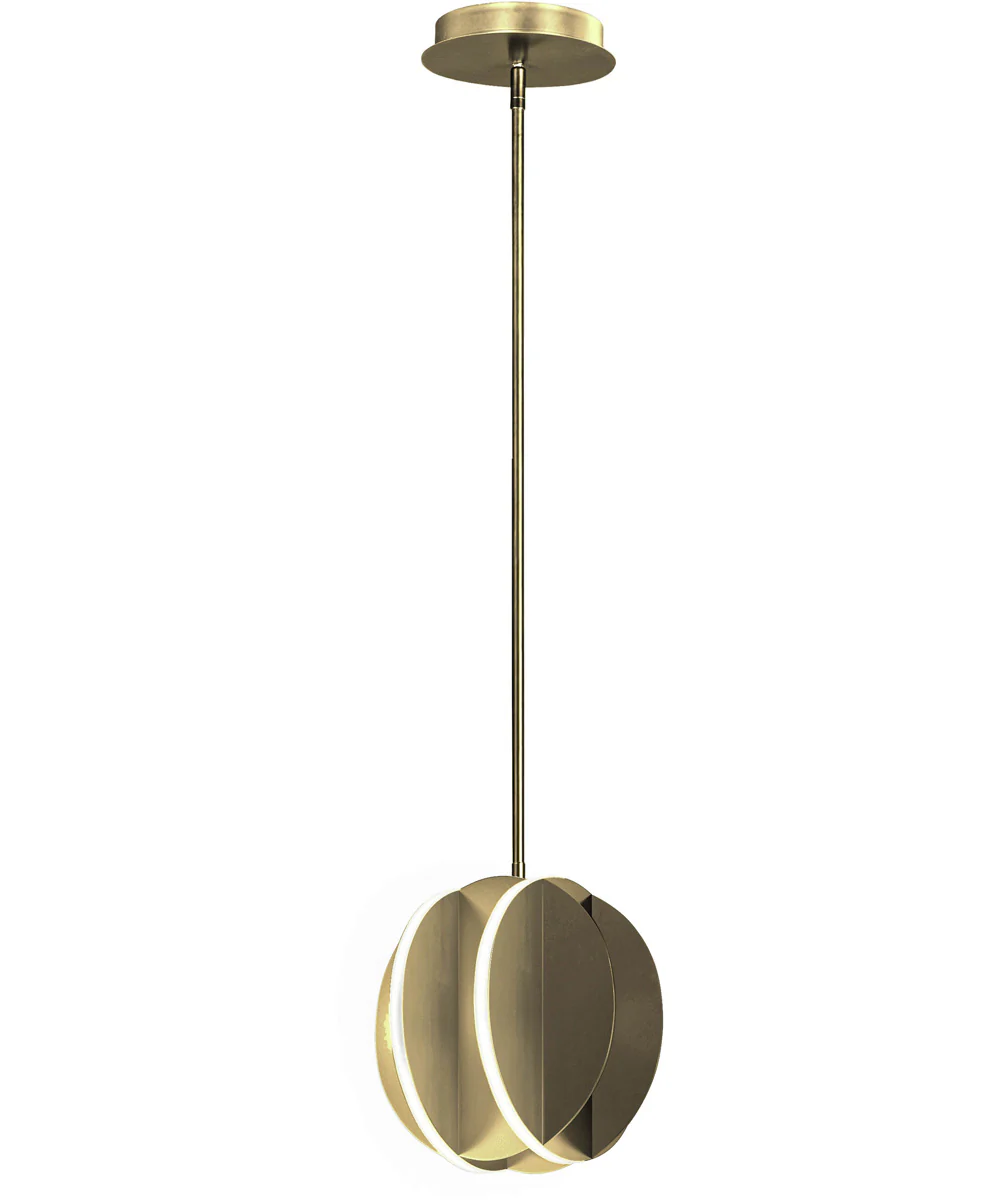 Interval LED Mini Sphere Pendant Satin Brass