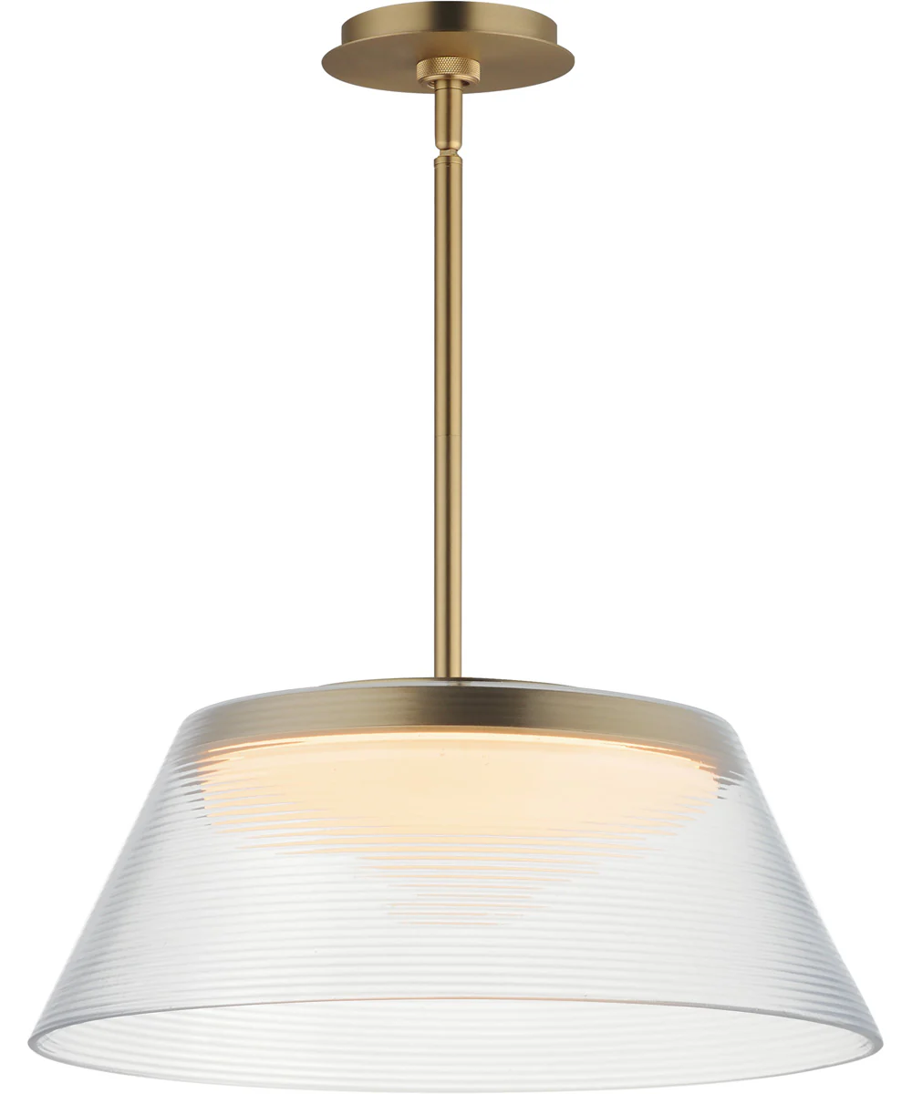 Jensen 18 inch LED Pendant Satin Brass