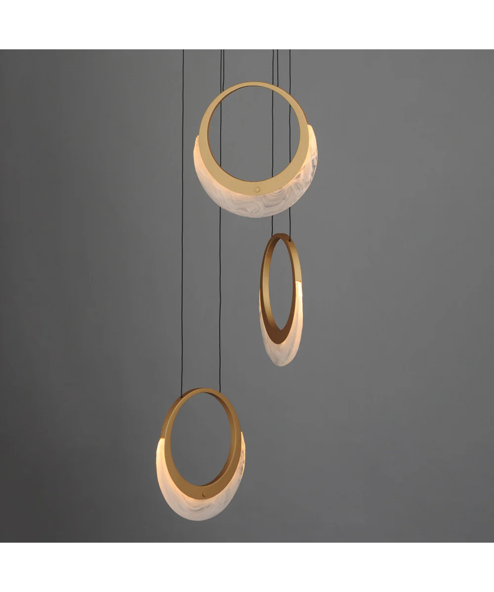 Lyra 3-Light LED Pendant Gold - Image 2