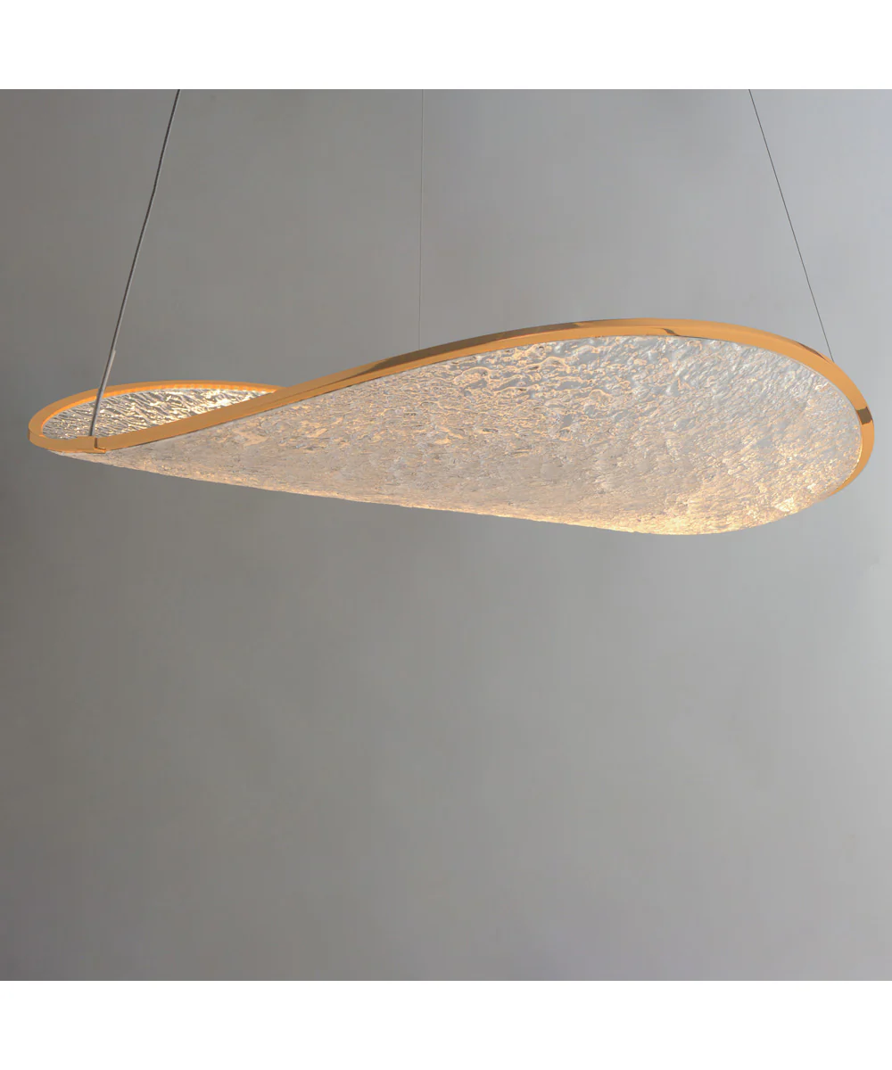Moonscapes Single LED Pendant Brushed Champagne - Image 2