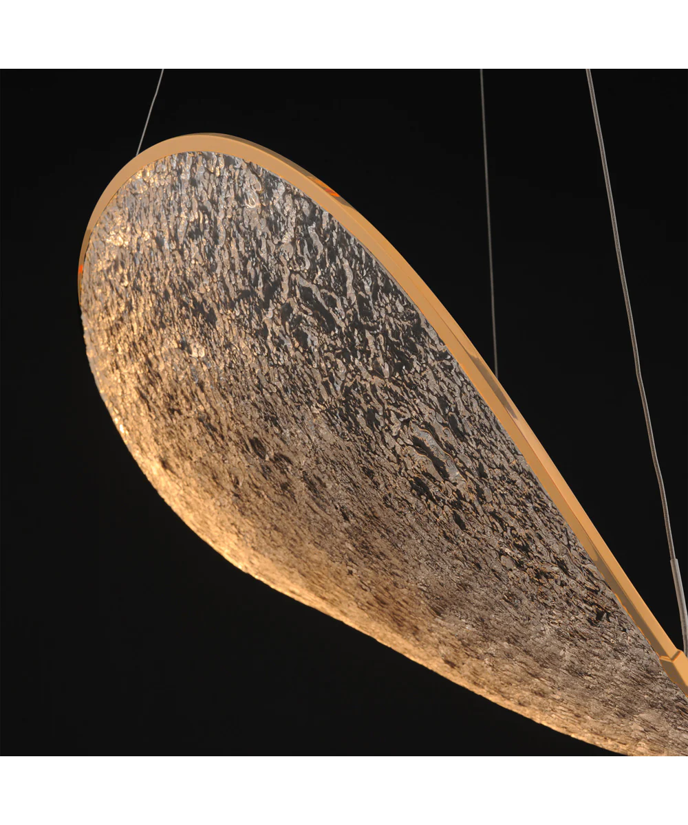 Moonscapes Single LED Pendant Brushed Champagne - Image 4